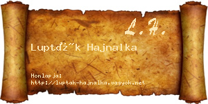 Lupták Hajnalka névjegykártya